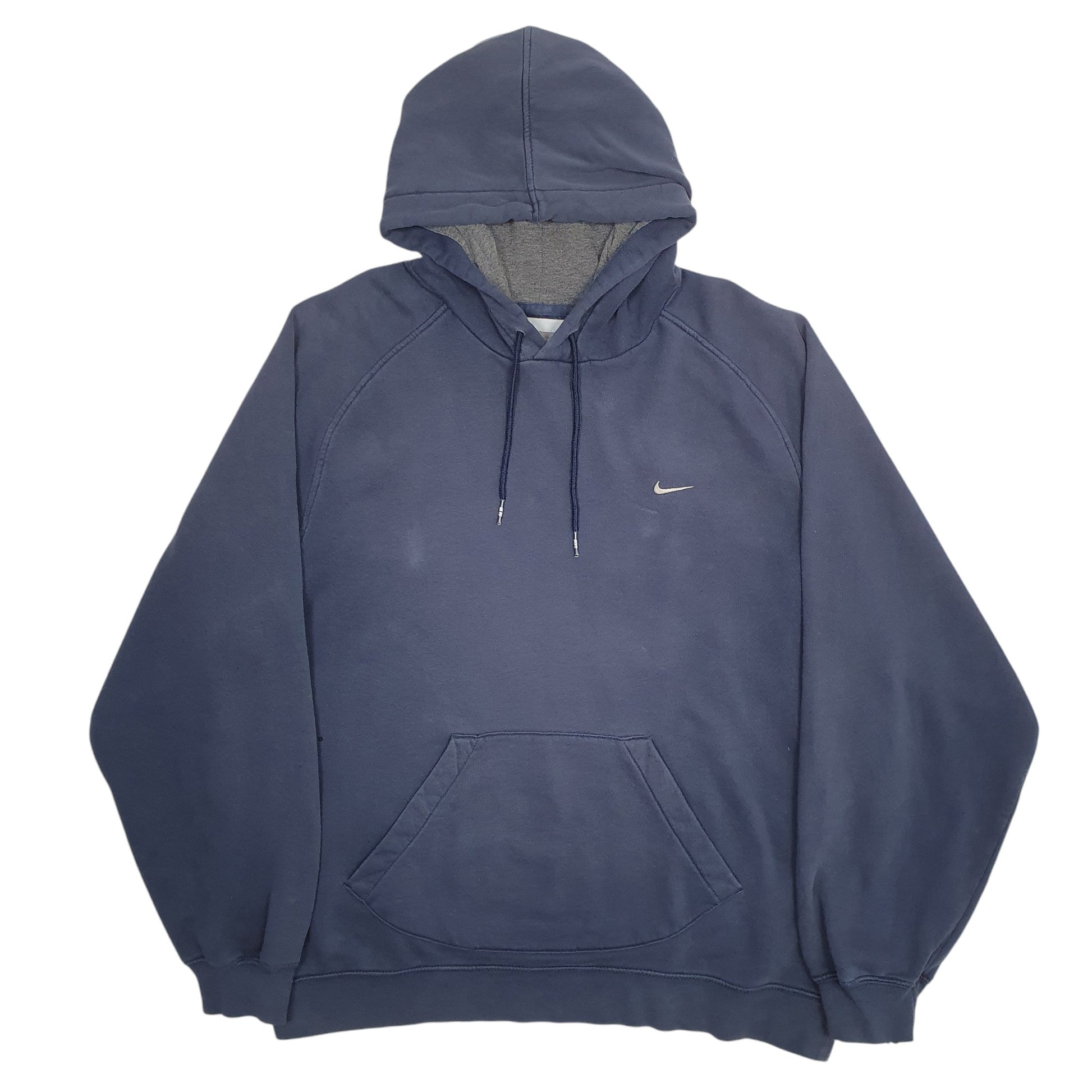 Mens Navy Nike 2000's Vintage Hoodie Jumper