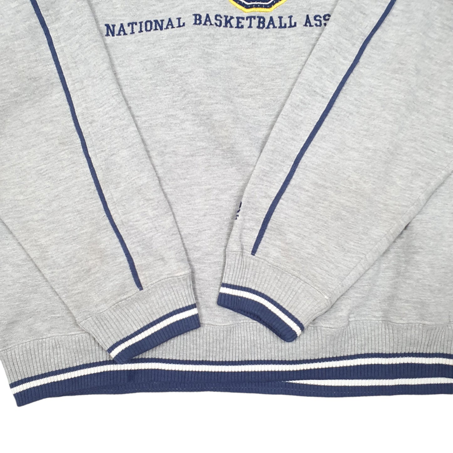 Mens Grey Lee Vintage Sport Indiana Pacers Basketball NBA 90s Crewneck Jumper