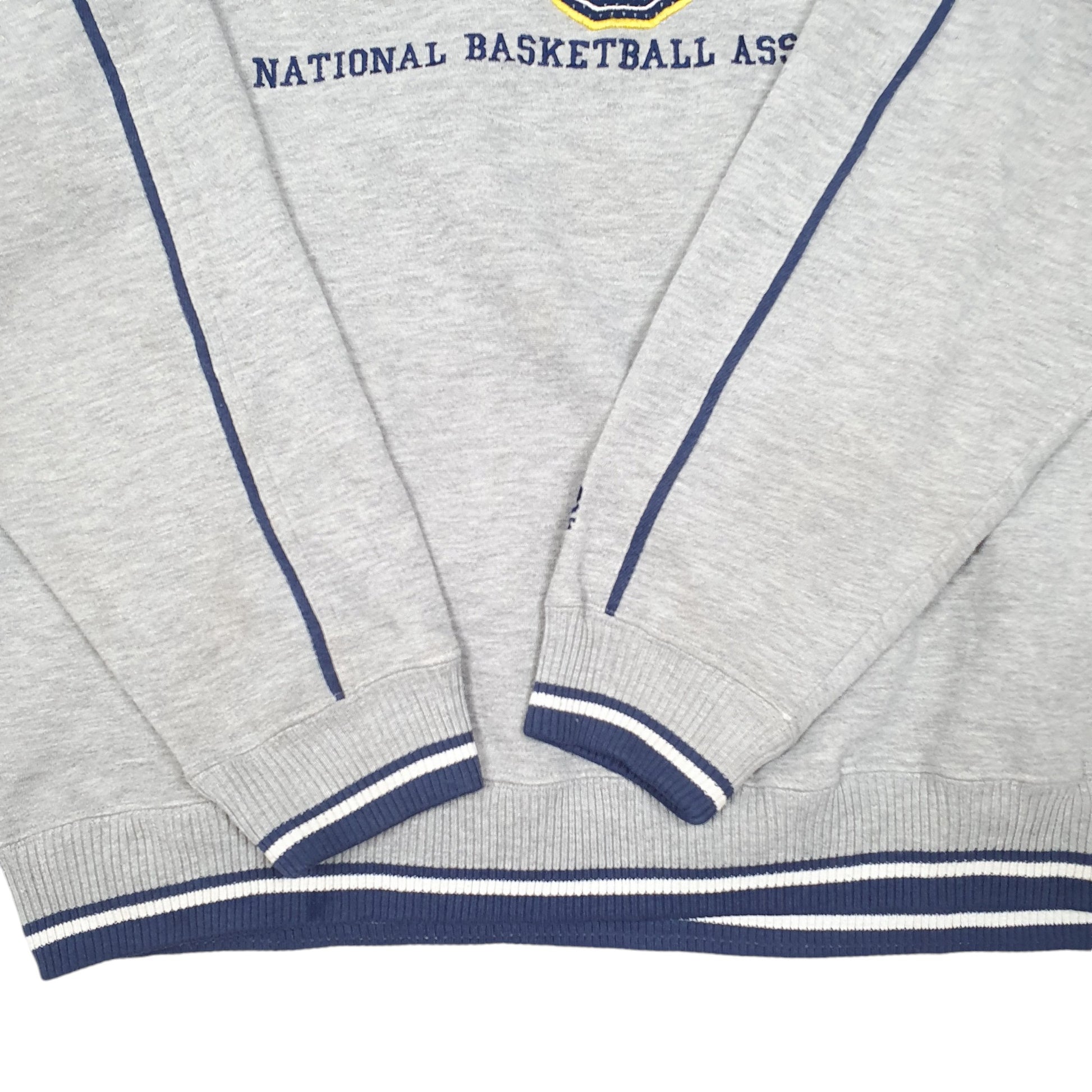 Mens Grey Lee Vintage Sport Indiana Pacers Basketball NBA 90s Crewneck Jumper