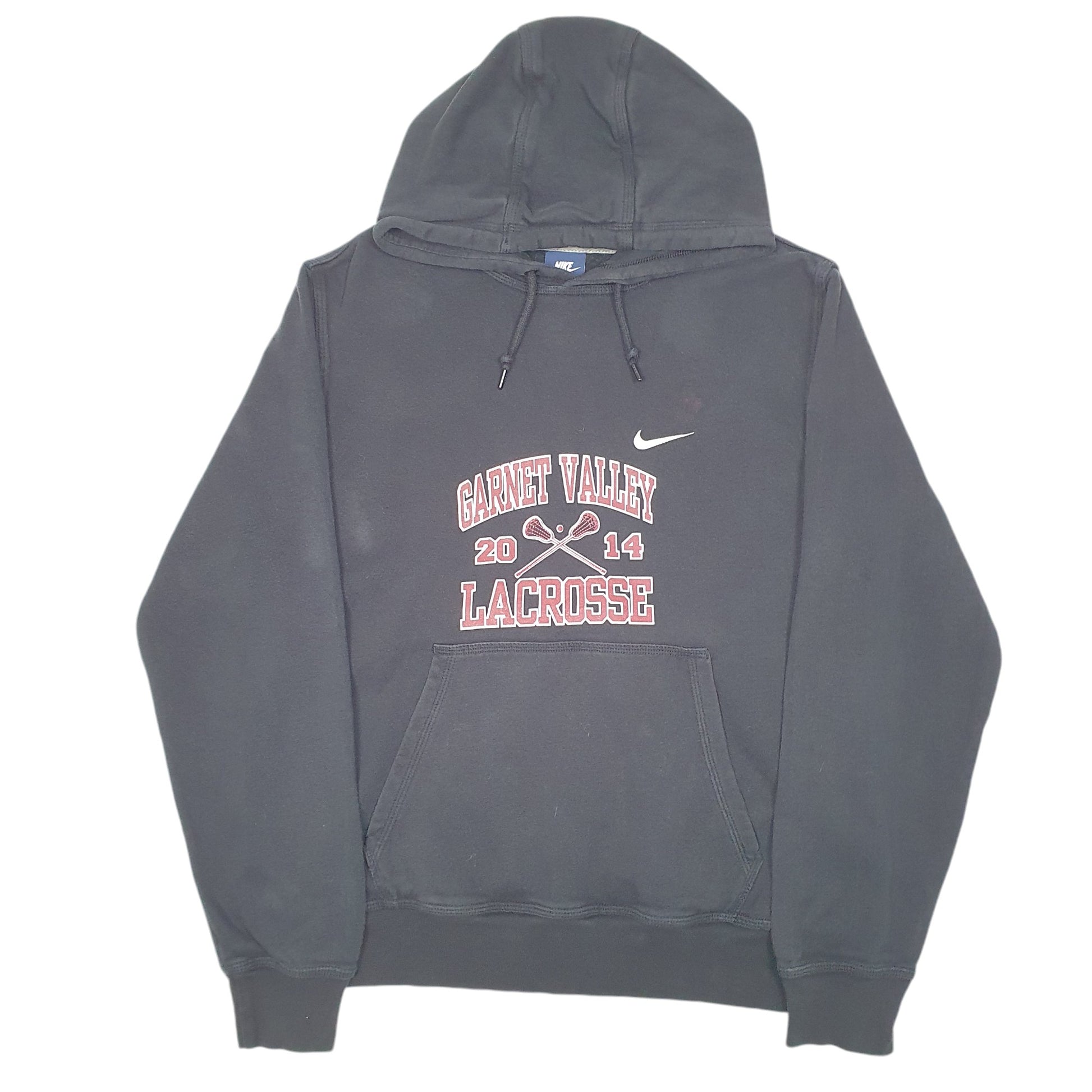 Mens Black Nike Garnet Valley Lacrosse USA Spellout 2014 Hoodie Jumper