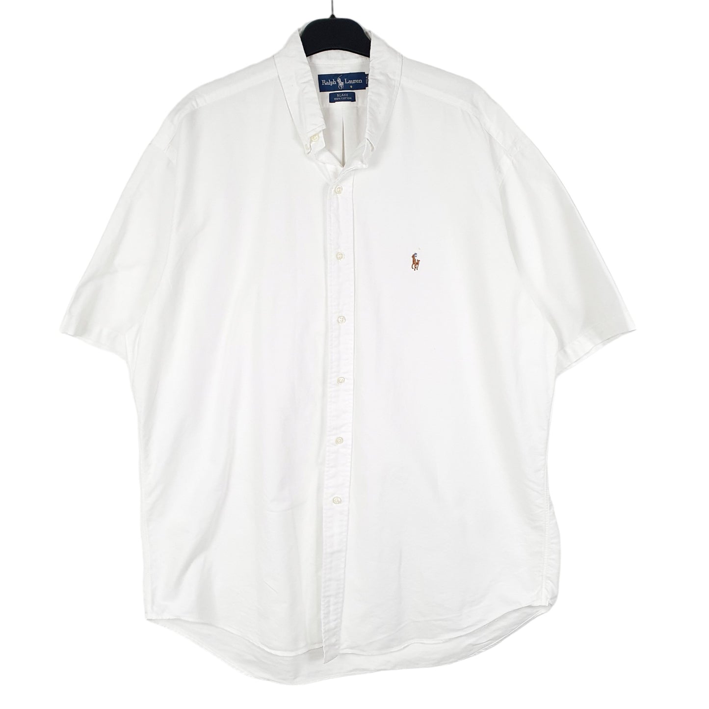 Mens White Ralph Lauren Oxford Short Sleeve Shirt
