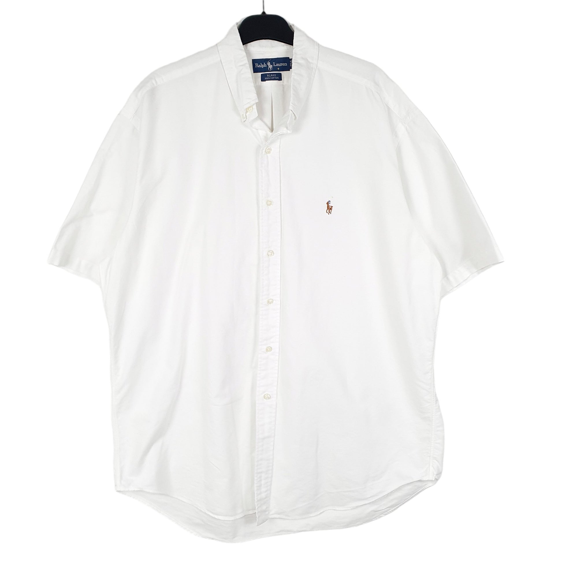 Mens White Ralph Lauren Oxford Short Sleeve Shirt