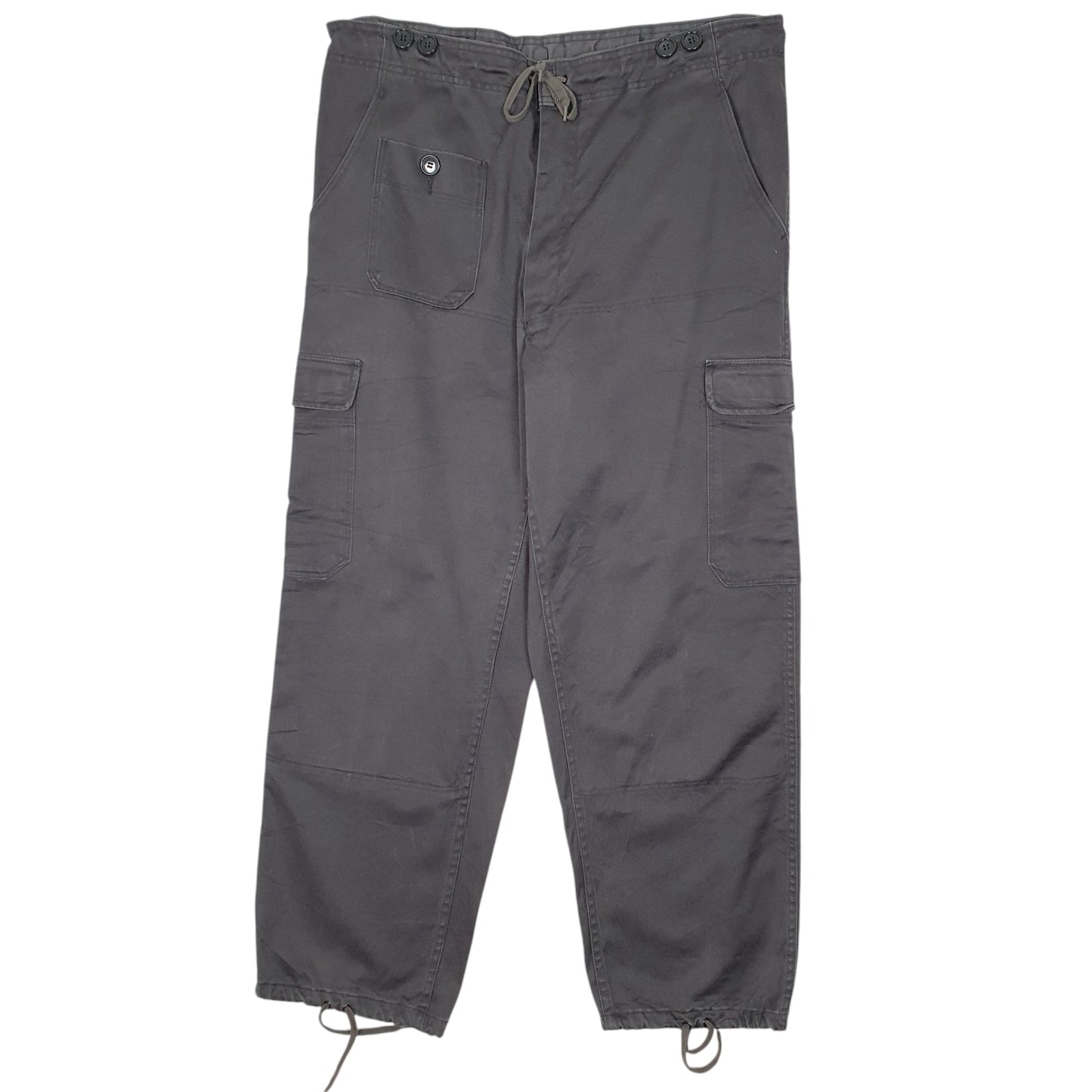 Mens Grey Unbranded Workwear Military Cargo Trousers
