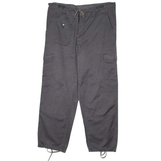 Mens Grey Unbranded Workwear Military Cargo Trousers