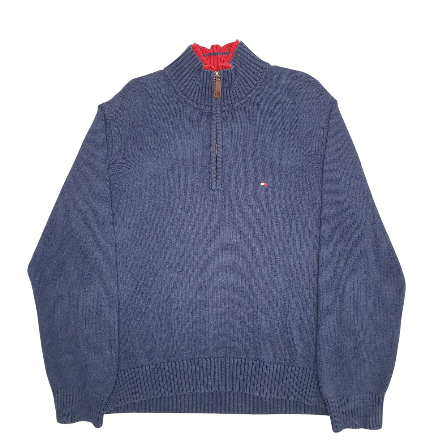 Mens Navy Tommy Hilfiger  Quarter Zip Jumper