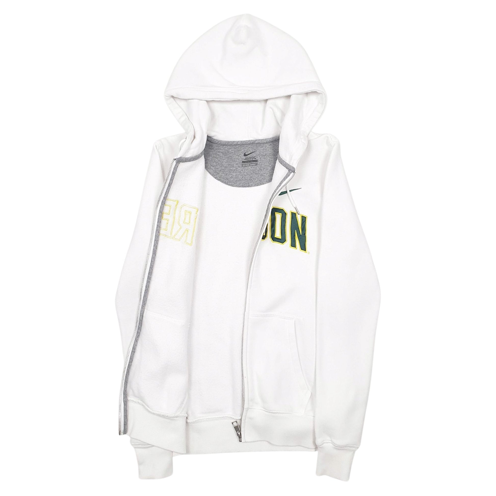 Womens White Nike Oregon Full Zip Jumper
