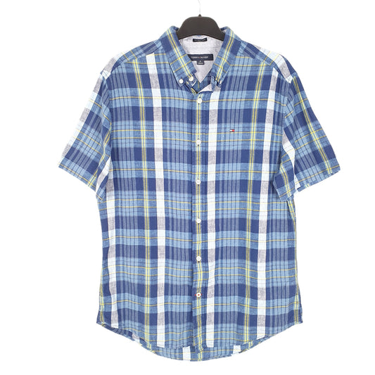 Mens Blue Tommy Hilfiger  Short Sleeve Shirt