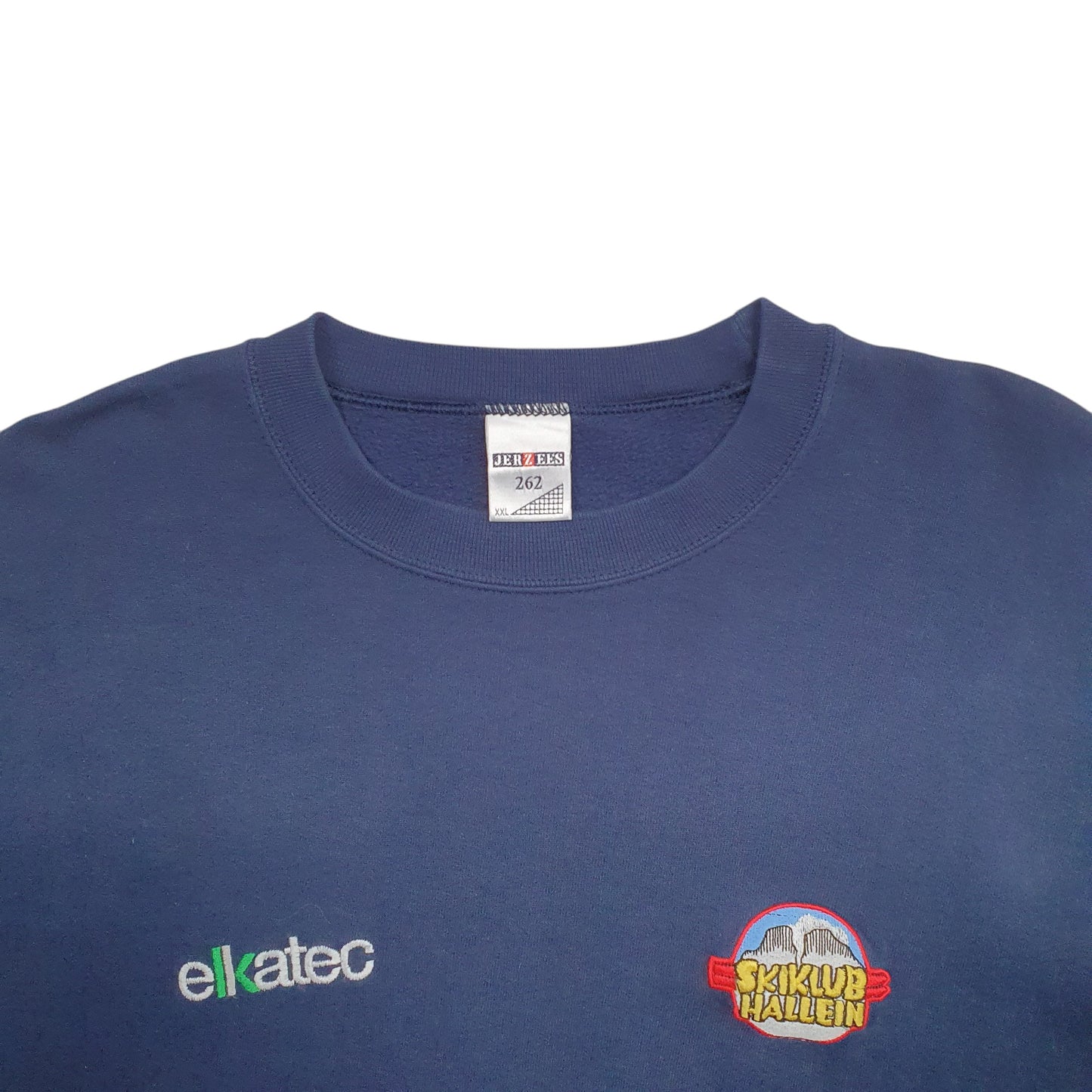 Mens Navy Jerzees Skiklub Hallein Crewneck Jumper