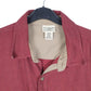 Mens Red L.L.Bean Herringbone Twill HBT Overshirt Shacket Long Sleeve Shirt