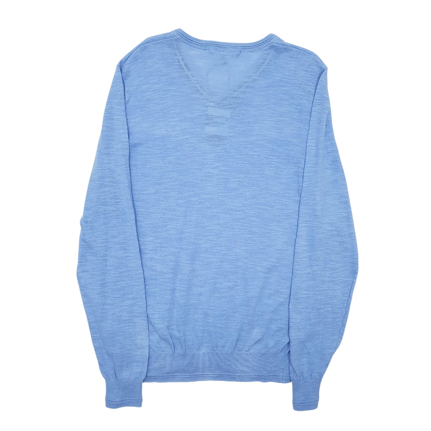 Mens Blue Crew Clothing Company Lightweight V Neck Jumper