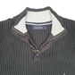 Mens Black Nautica Knit Ribbed Button Quarter Zip Jumper
