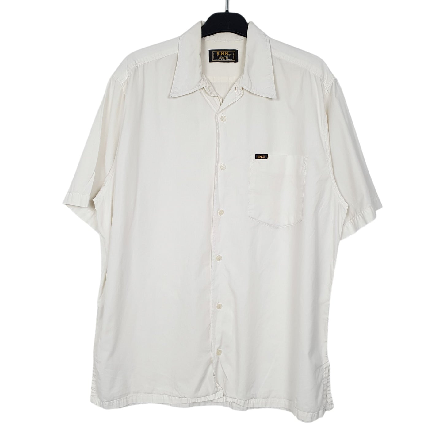 Mens White Lee Union Made Vintage 90s Short Sleeve Shirt
