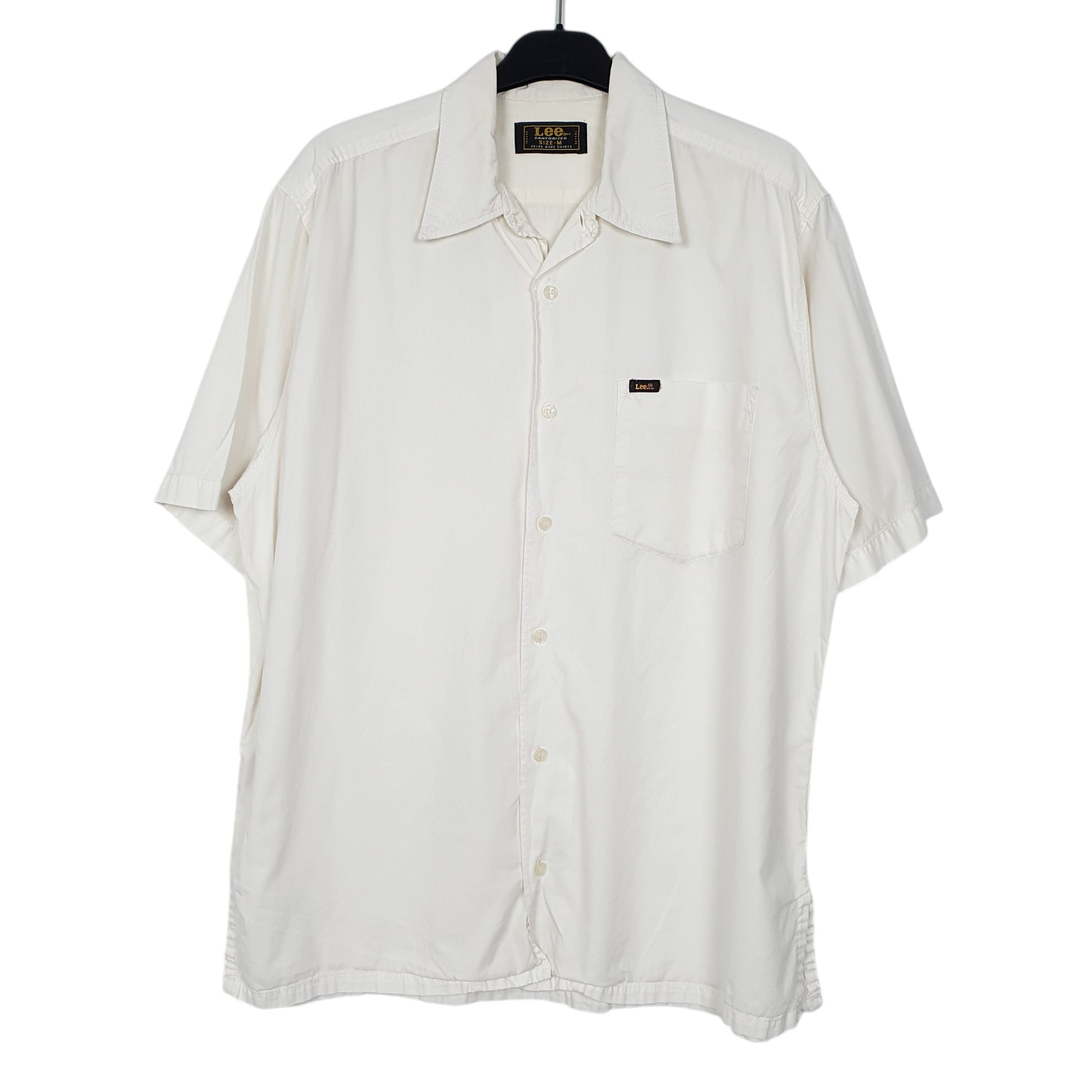 Mens White Lee Union Made Vintage 90s Short Sleeve Shirt