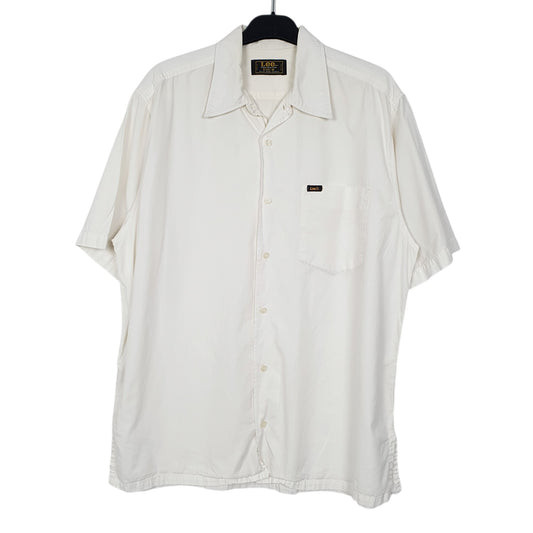 Mens White Lee Union Made Vintage 90s Short Sleeve Shirt