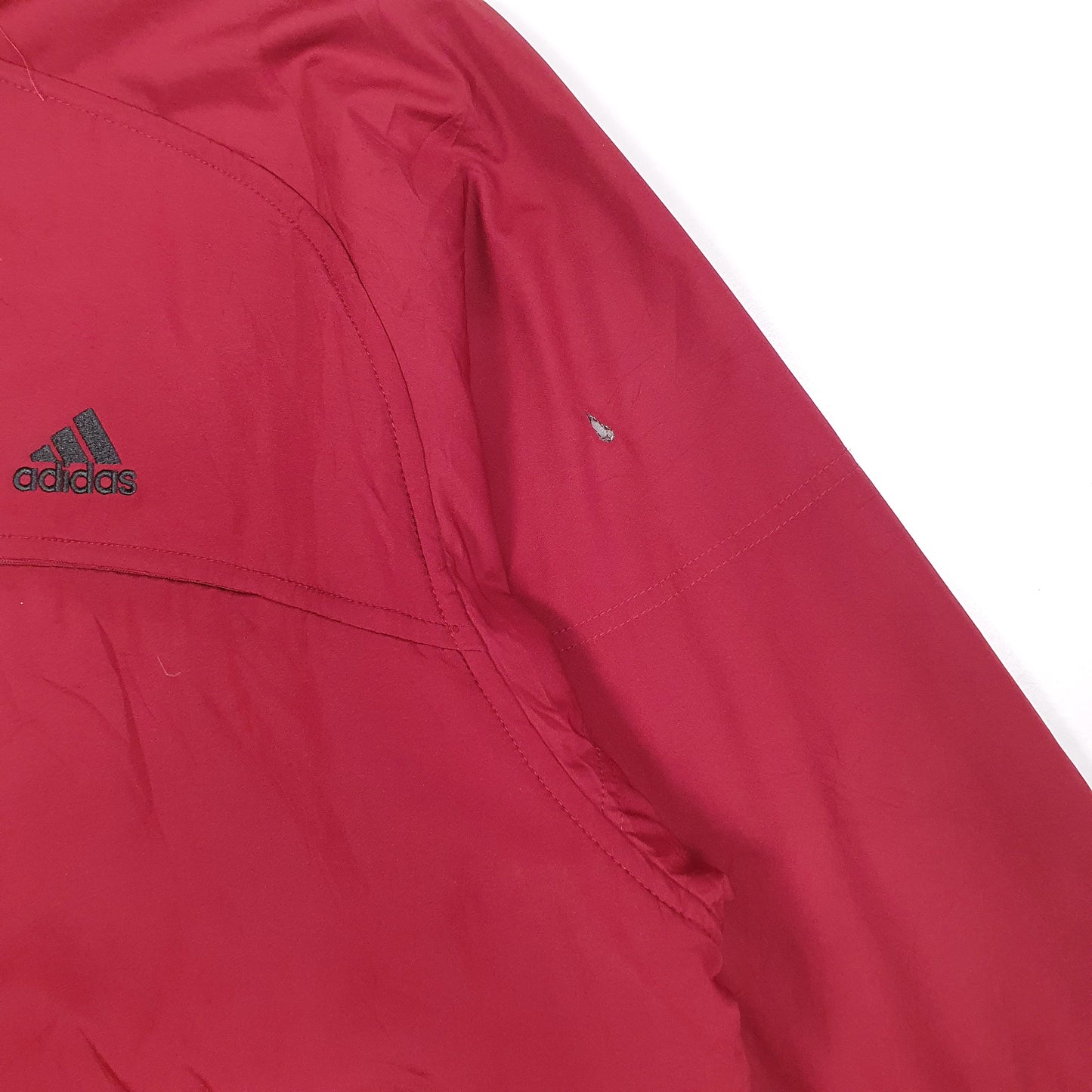 Mens Red Adidas Parka Full Zip Coat