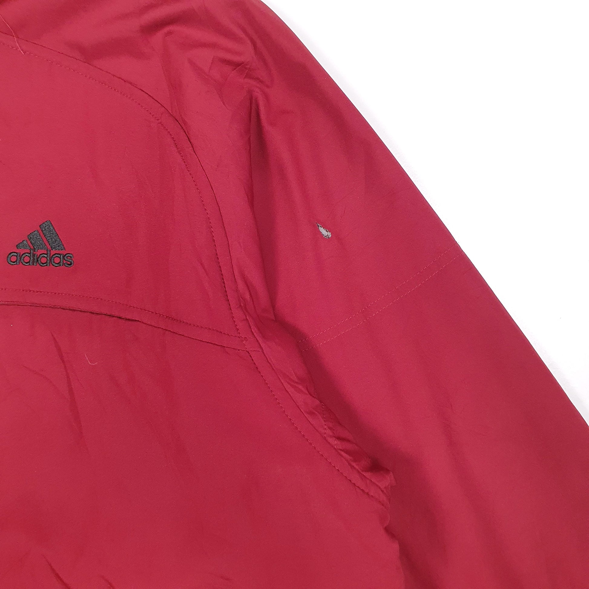 Mens Red Adidas Parka Full Zip Coat