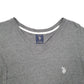 Mens Grey U.S. Polo Assn. V Neck Short Sleeve T Shirt