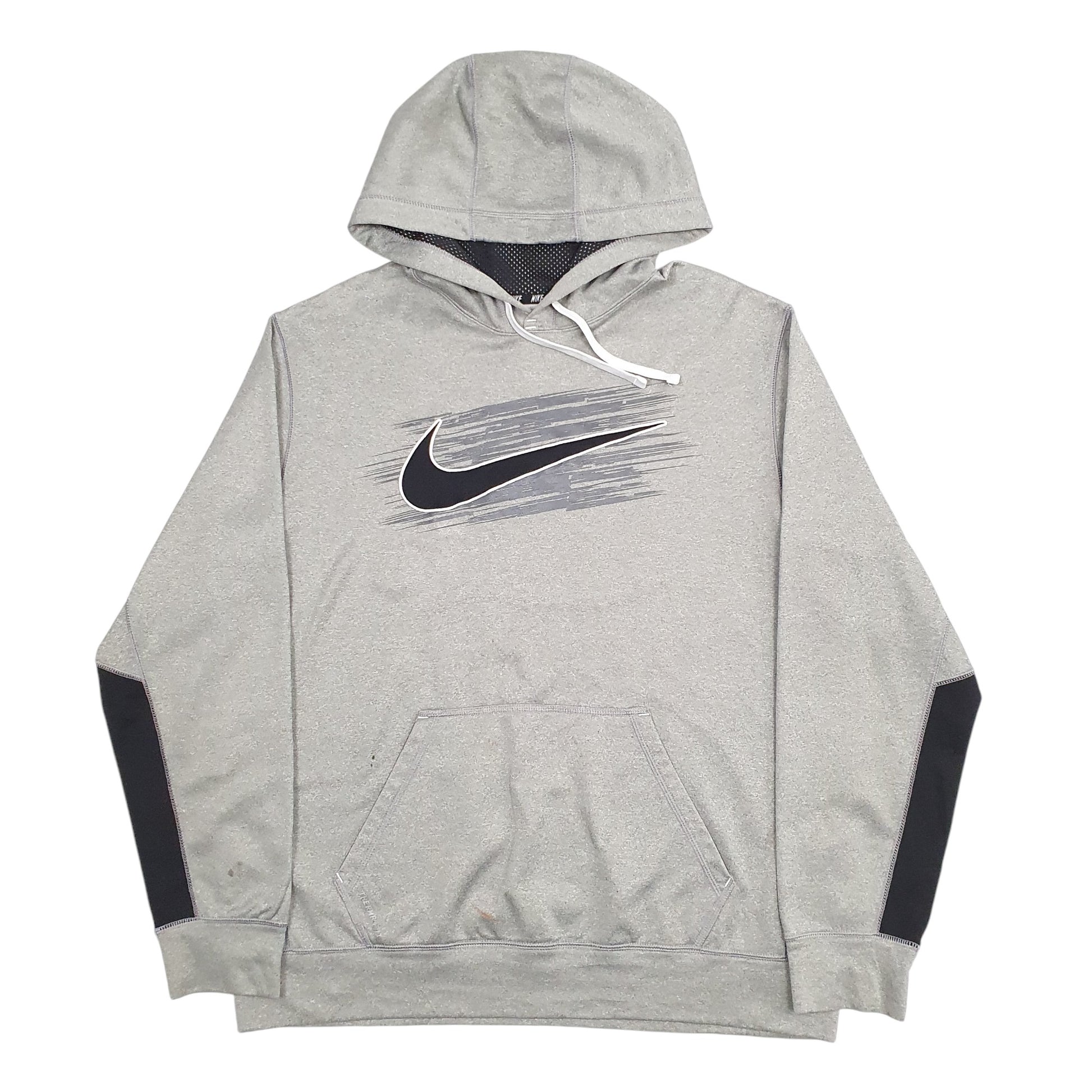 Mens Grey Nike Dri-Fit Hoodie Jumper