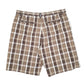 Mens Brown Hurley Check Surf Skate Chino Shorts