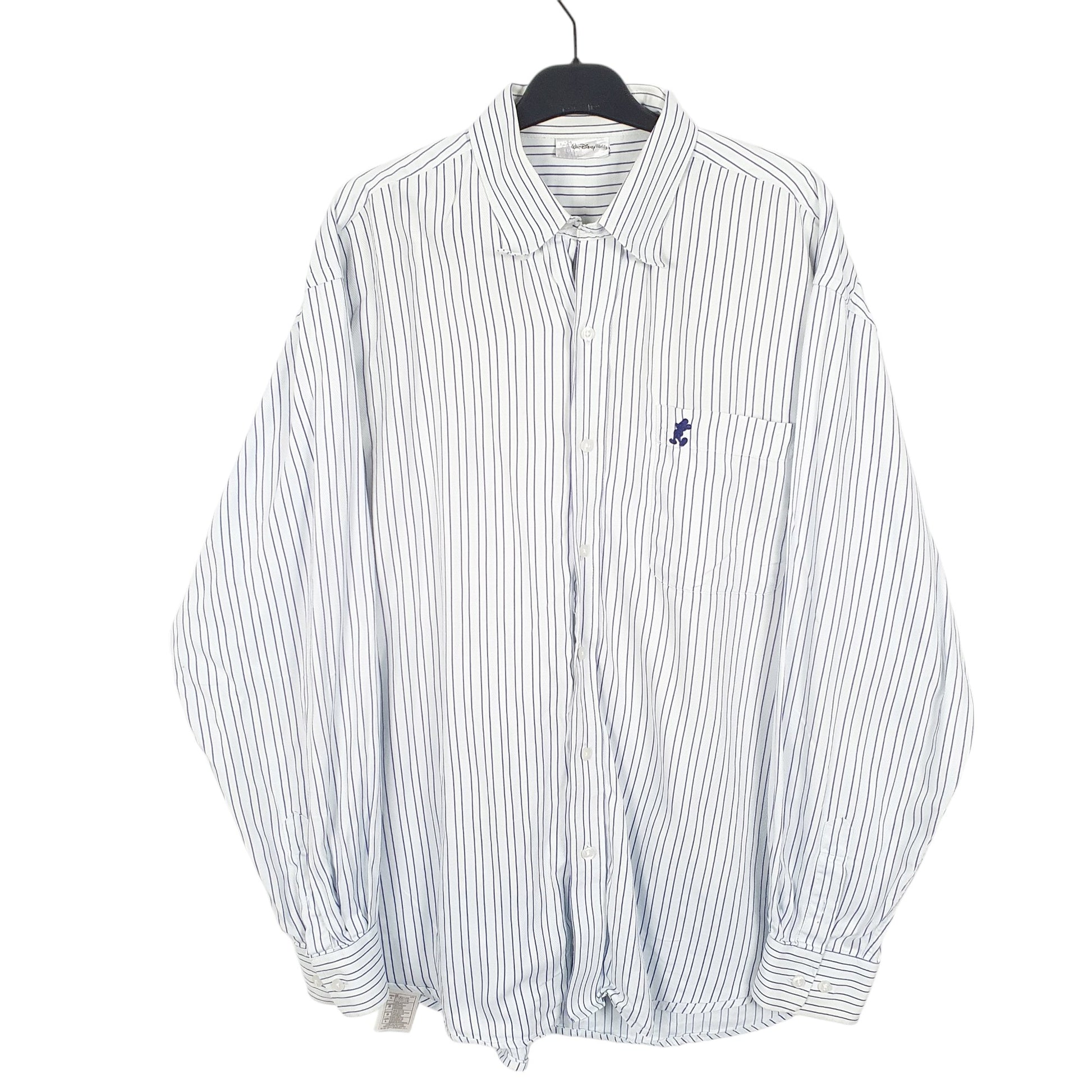 Mens Blue Disney Mickey Mouse Long Sleeve Shirt