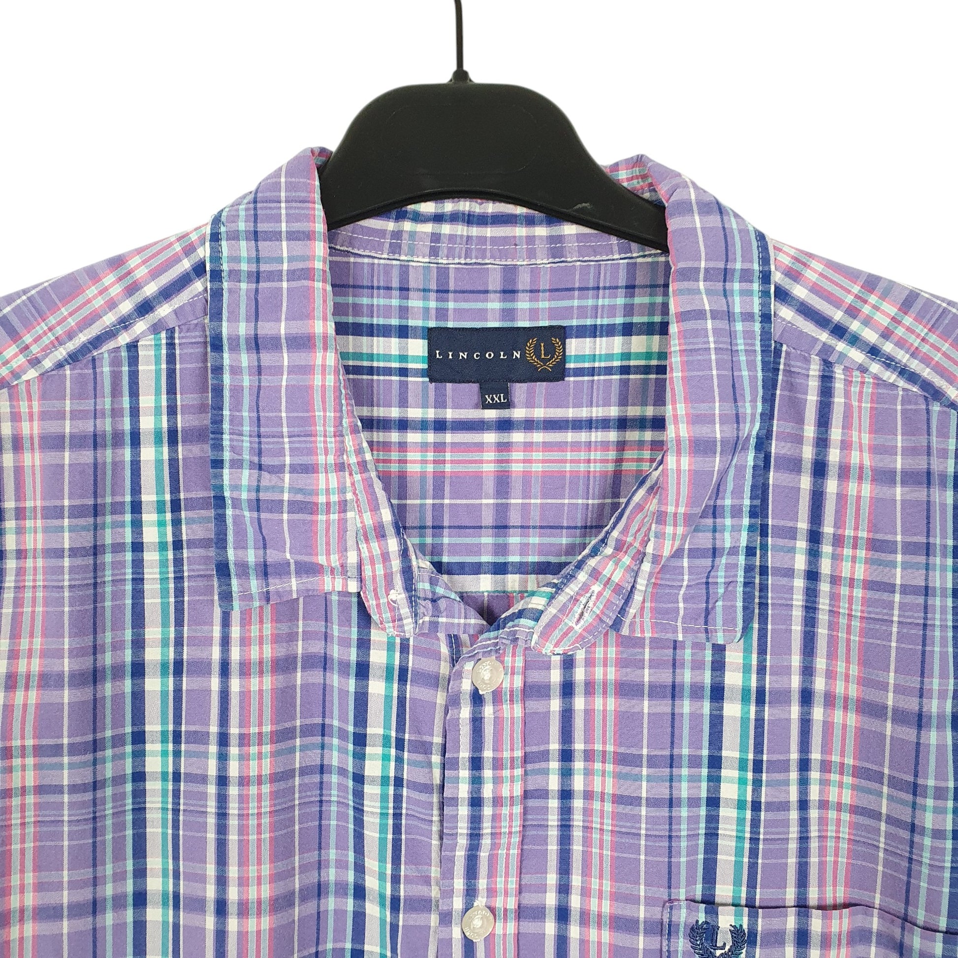 Mens Lilac Lincoln  Short Sleeve Shirt