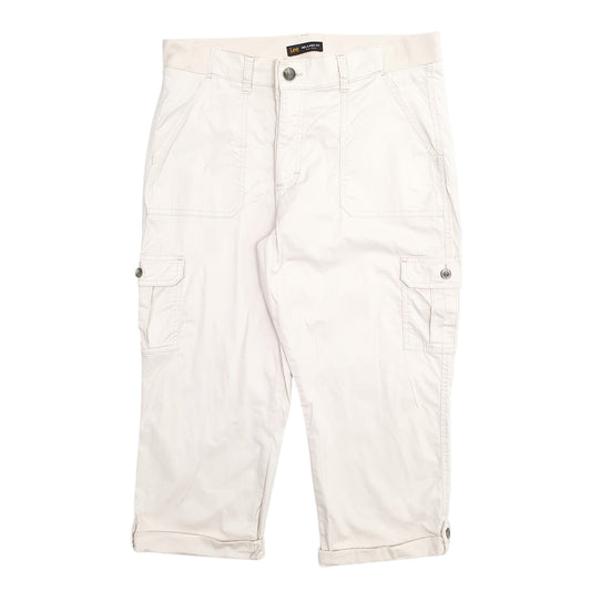 Womens Cream Lee Mid Rise Stretch Fit Chino Trousers