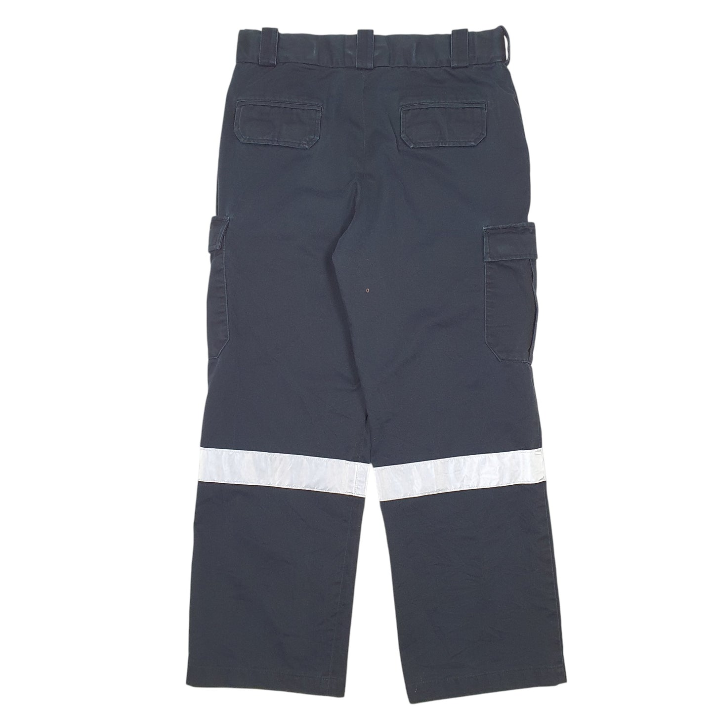 Mens Navy Rapier Workwear Utility Reflective Cargo Trousers