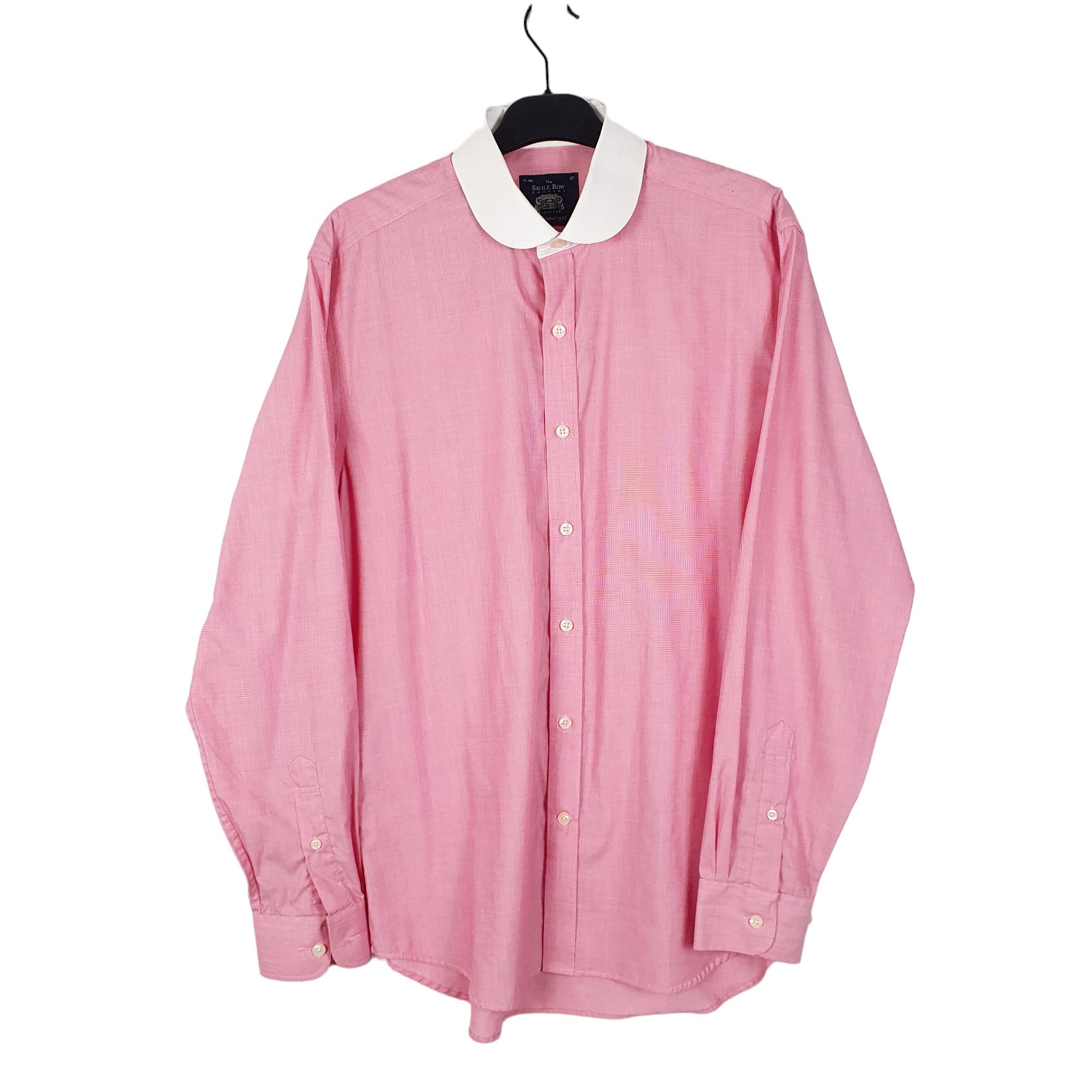 Mens Pink The Saville Row Co  Long Sleeve Shirt