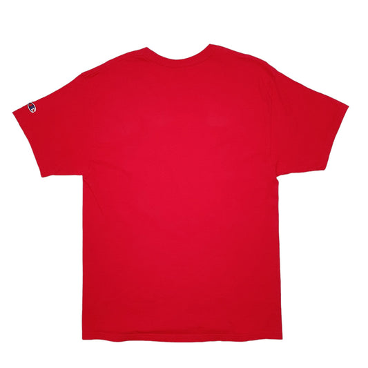 Mens Red Champion  Short Sleeve T Shirt