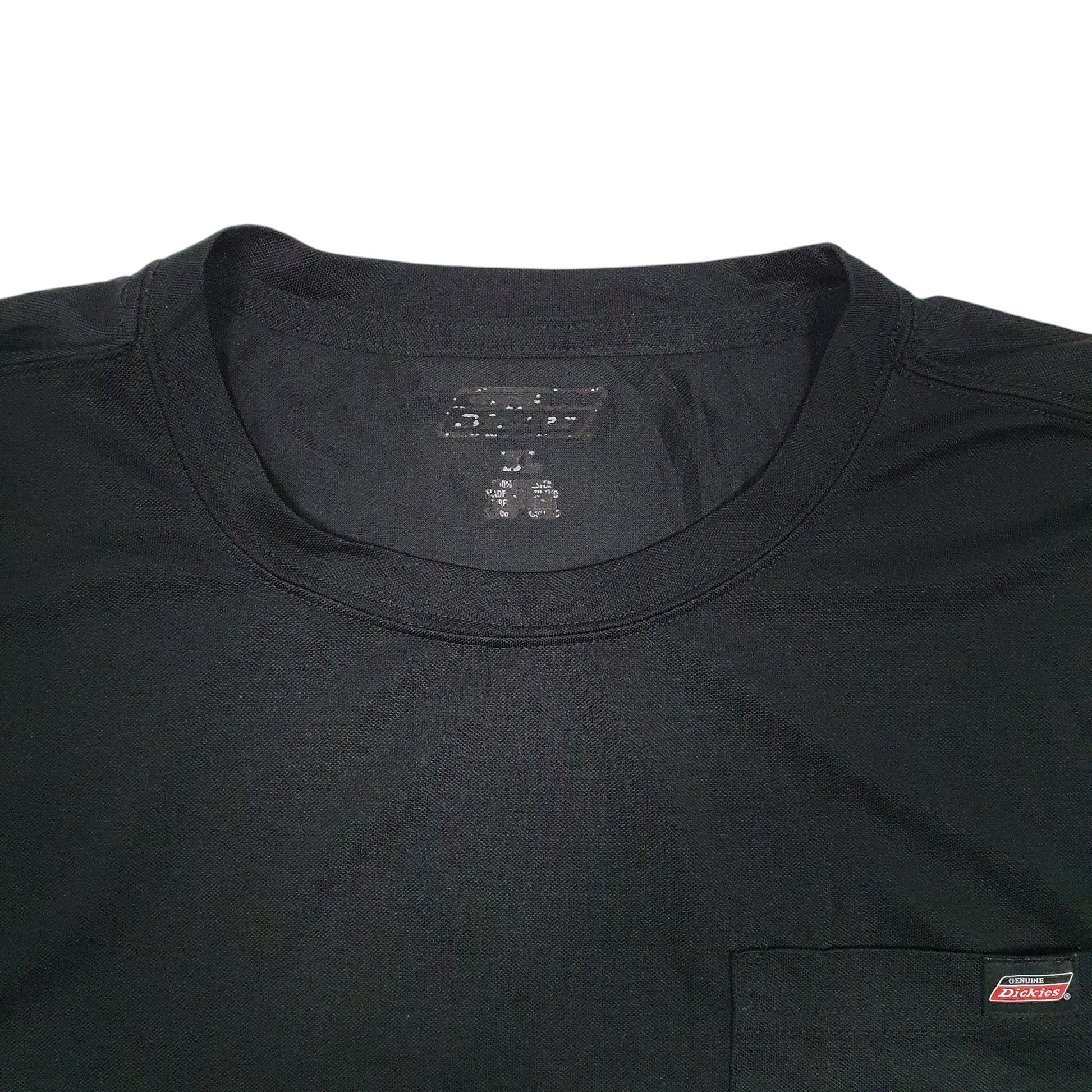 Mens Black Dickies Pocket Workout Gym Active Workwear Short Sleeve T Shirt