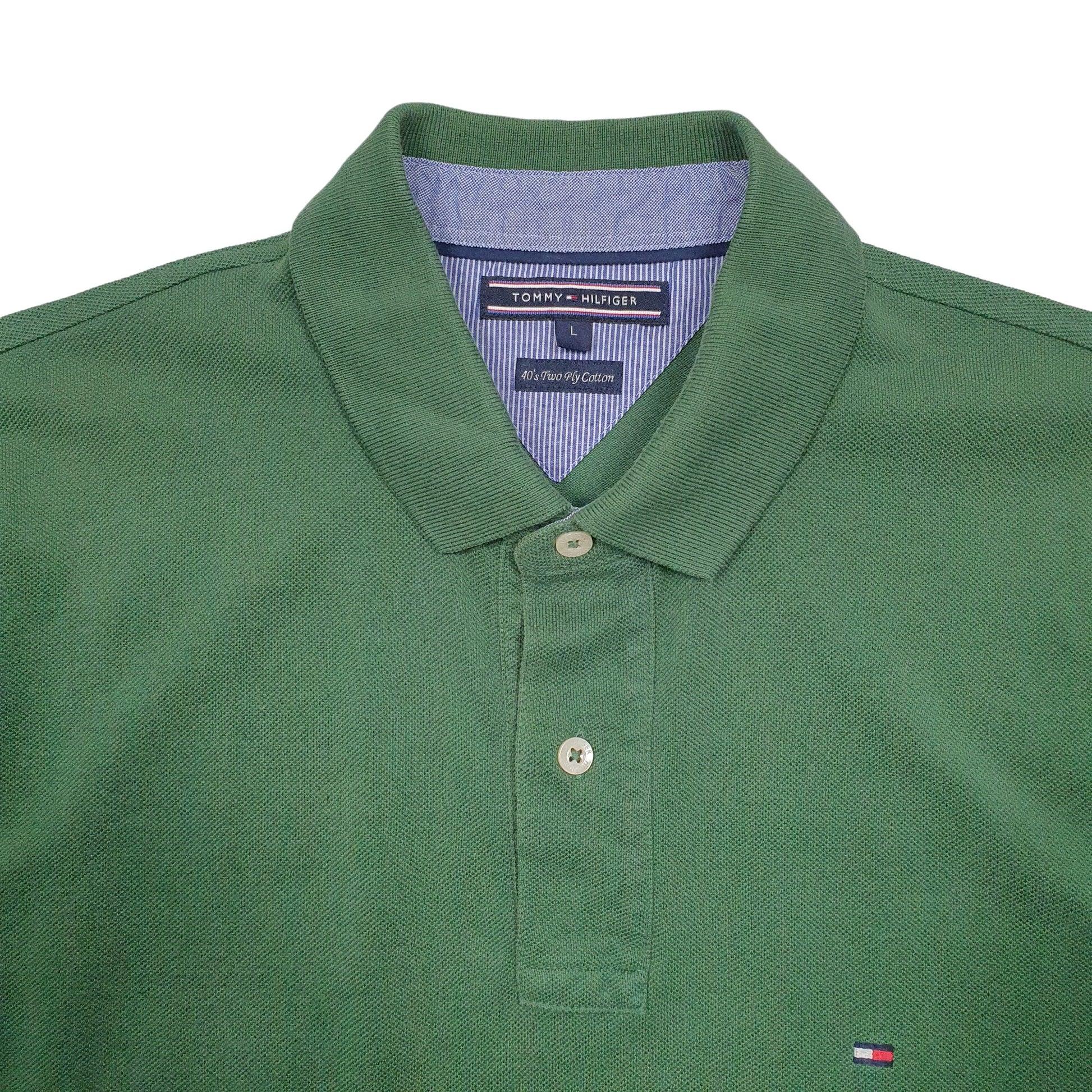 Mens Green Tommy Hilfiger  Short Sleeve Polo Shirt