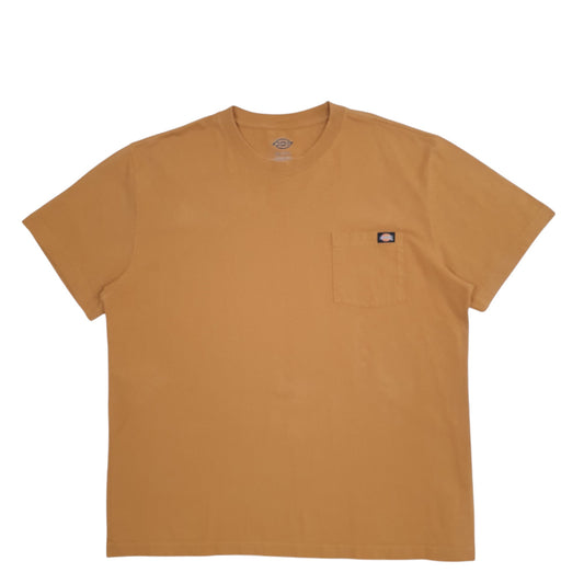 Mens Brown Dickies Pocket Short Sleeve T Shirt