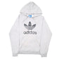 Womens Grey Adidas Spellout Hoodie Jumper