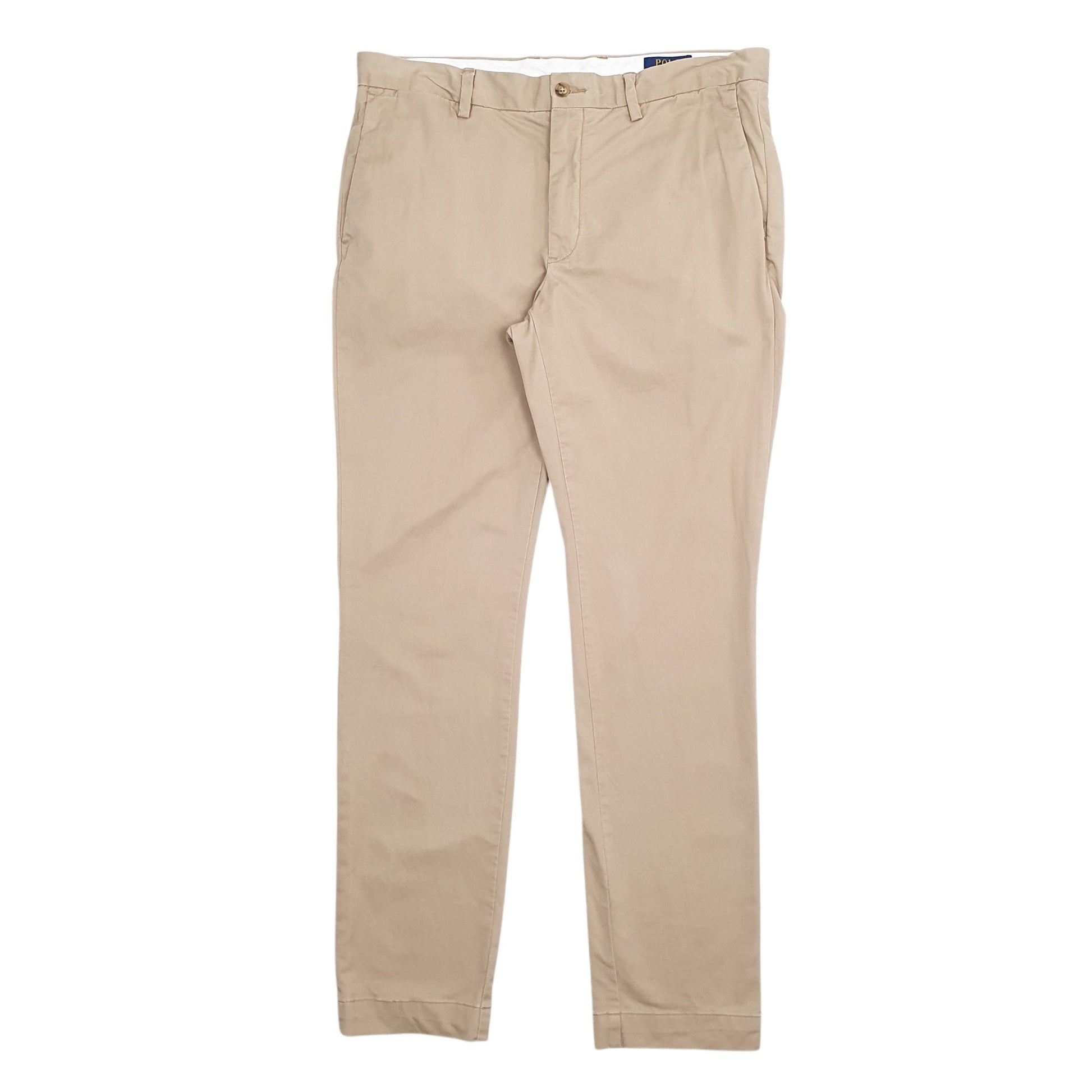 Mens Beige Polo Ralph Lauren Vintage 2000's Chino Trousers