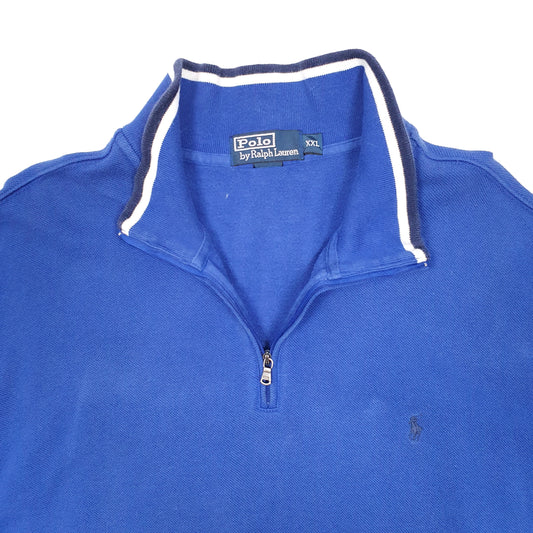 Mens Blue Polo Ralph Lauren  Quarter Zip Jumper