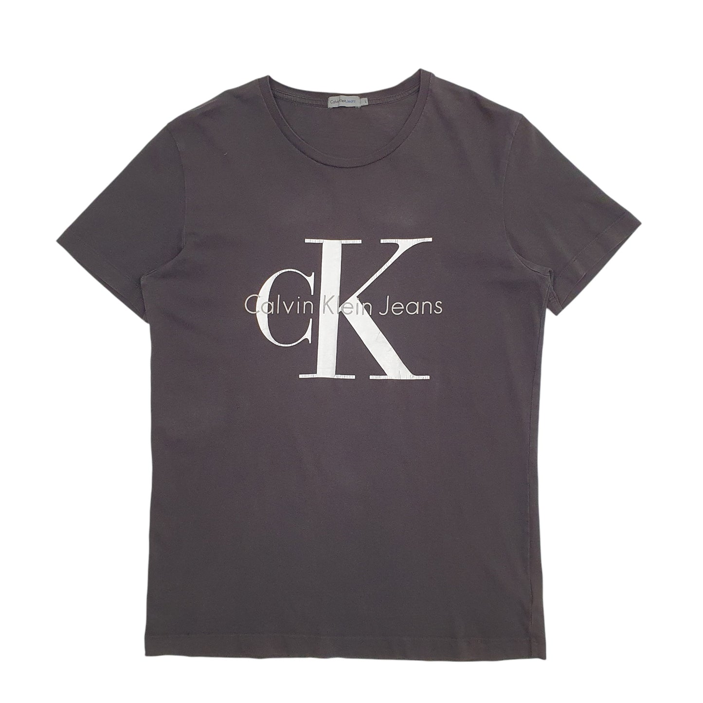Mens Black Calvin Klein Spellout Short Sleeve T Shirt