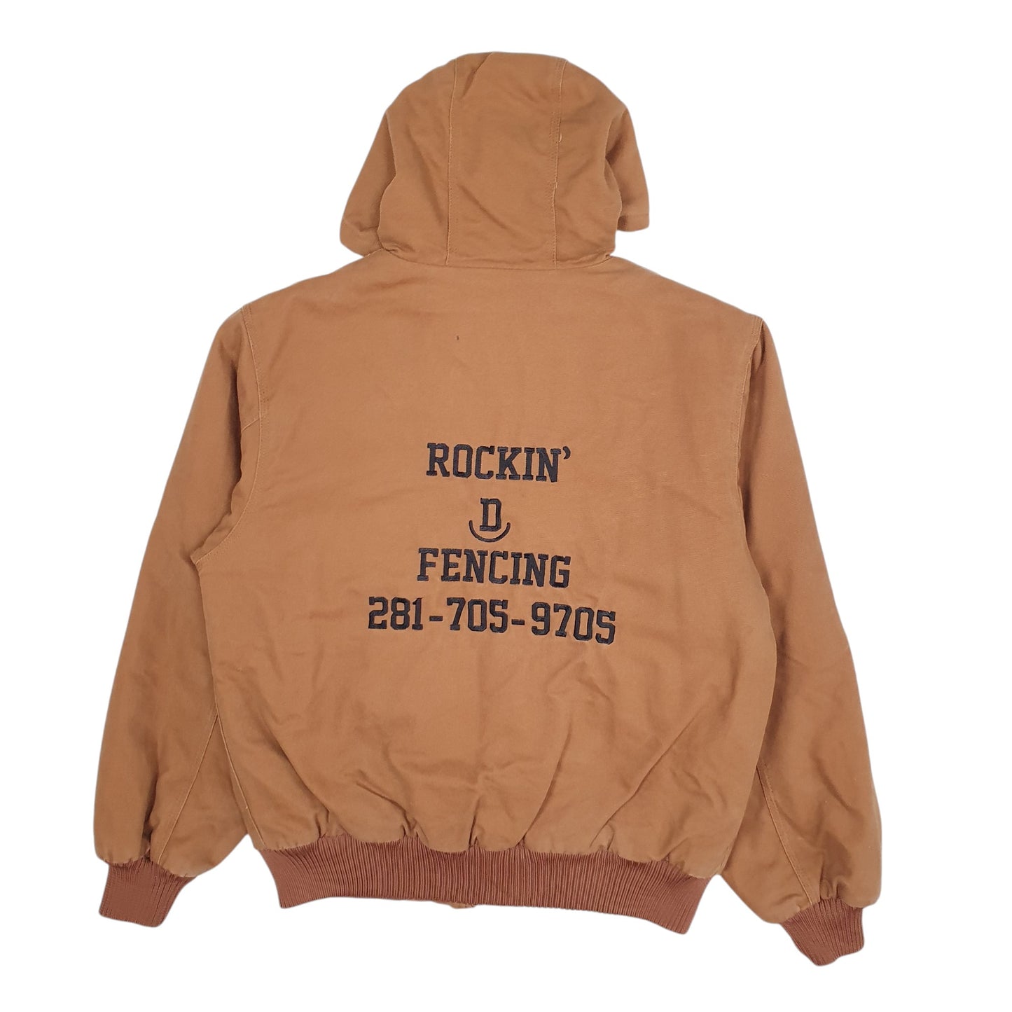 Mens Tan White Bear Active Hoodie Lined  Coat