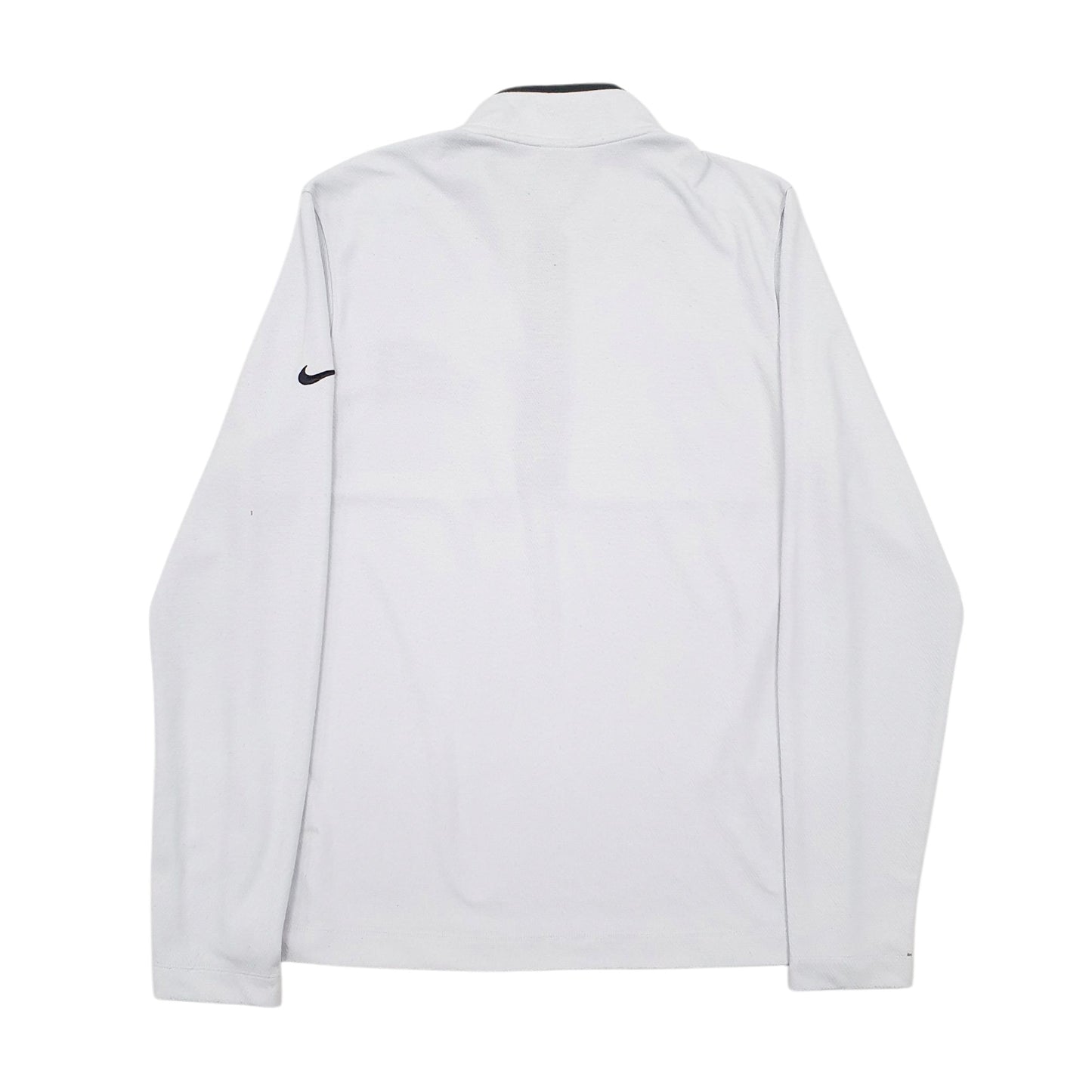 Mens Grey Nike Dri-Fit Quarter Zip Jumper