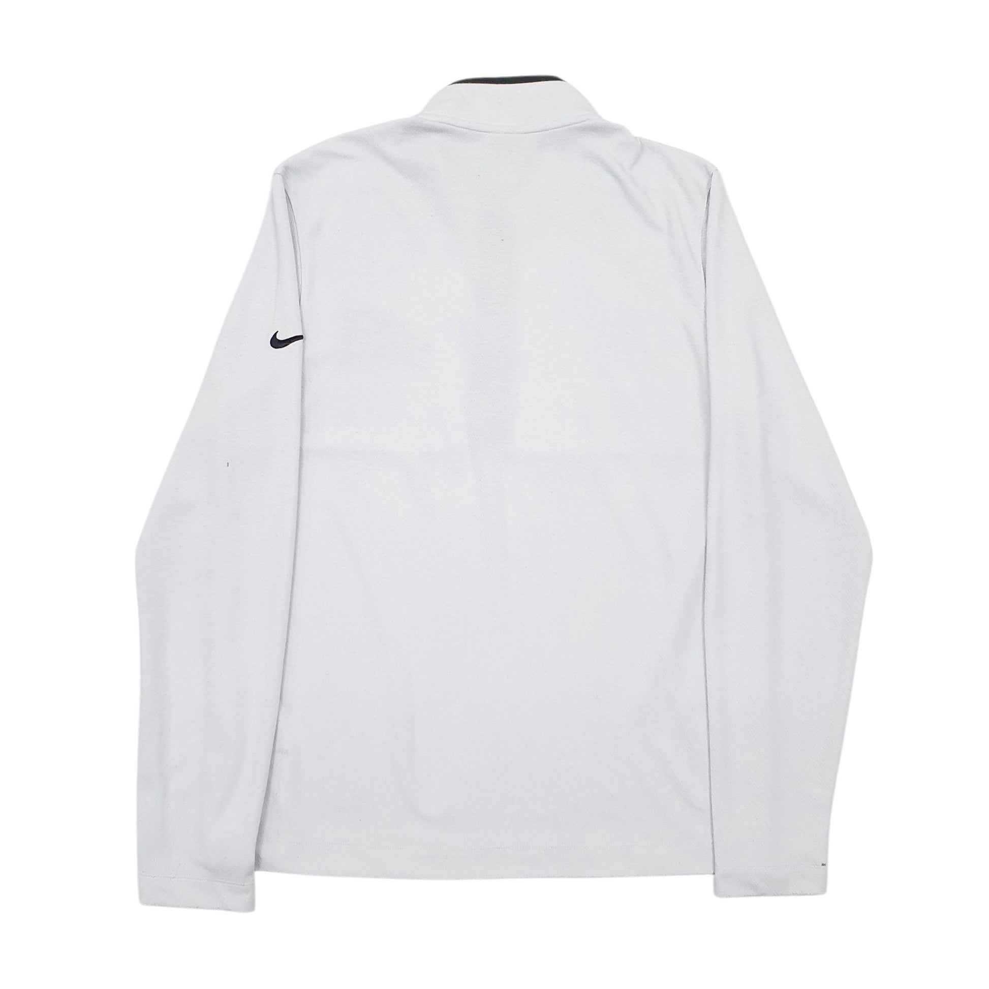 Mens Grey Nike Dri-Fit Quarter Zip Jumper