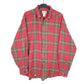 Mens Red L.L.Bean Tartan Flannel Overshirt Shacket Long Sleeve Shirt