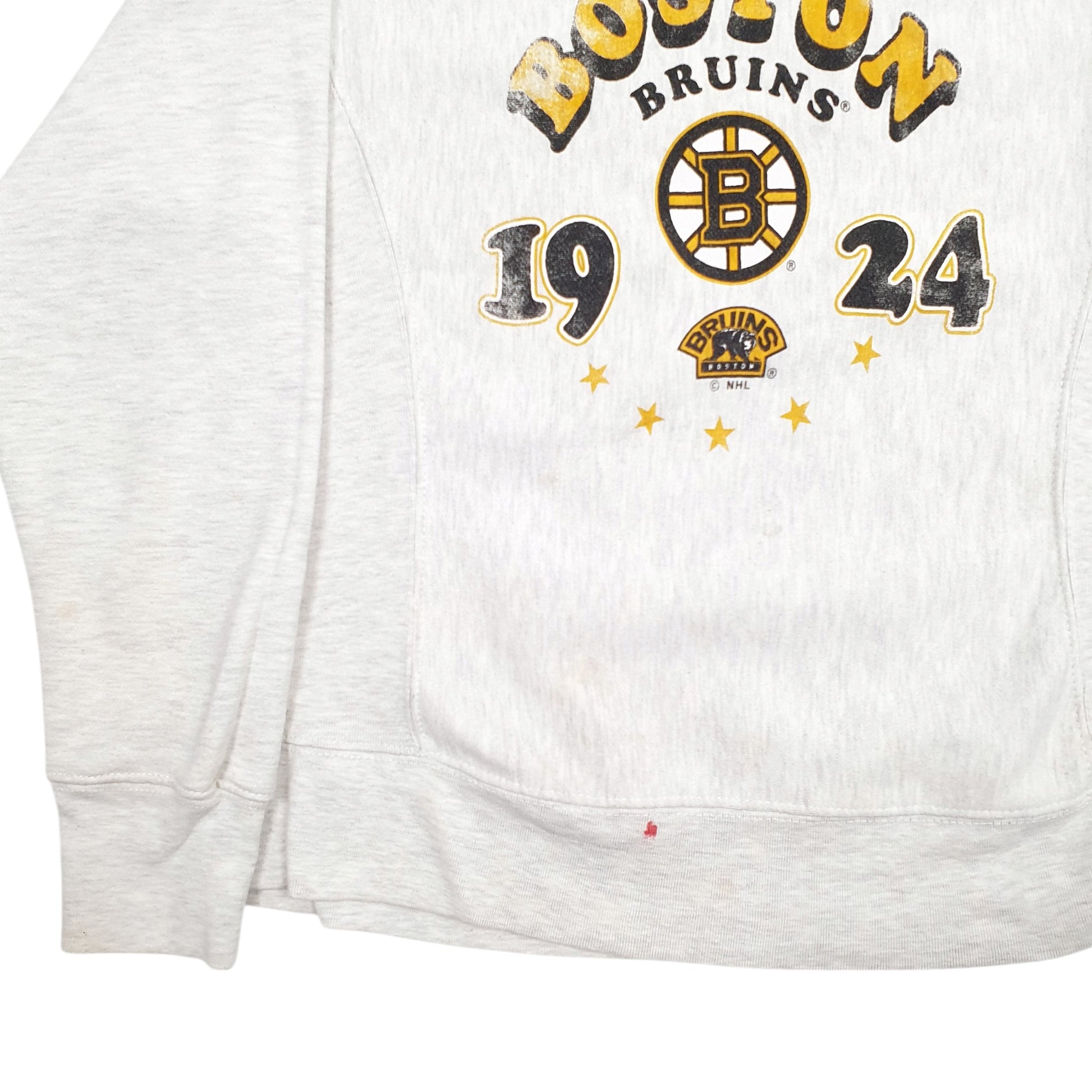 Womens Grey NHL Boston Bruins Crewneck Jumper