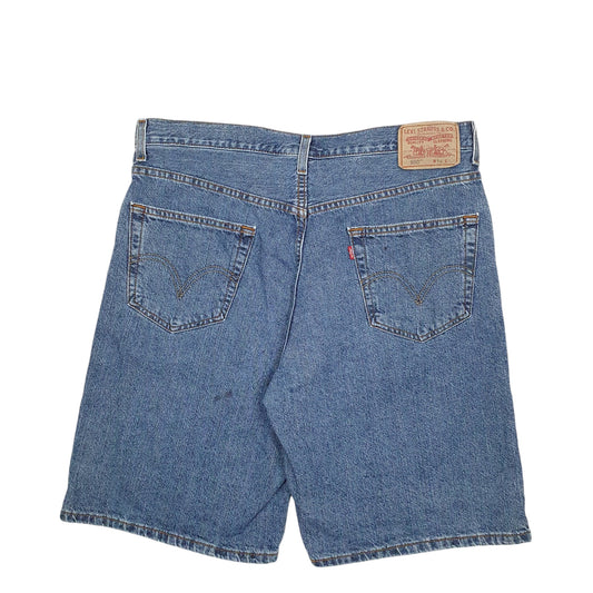 Mens Blue Levis Denim Jeans Jorts Denim Shorts