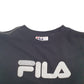 Womens Black Fila Spellout Crewneck Jumper