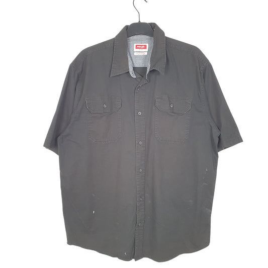 Mens Black Wrangler Flex Comfort Short Sleeve Shirt