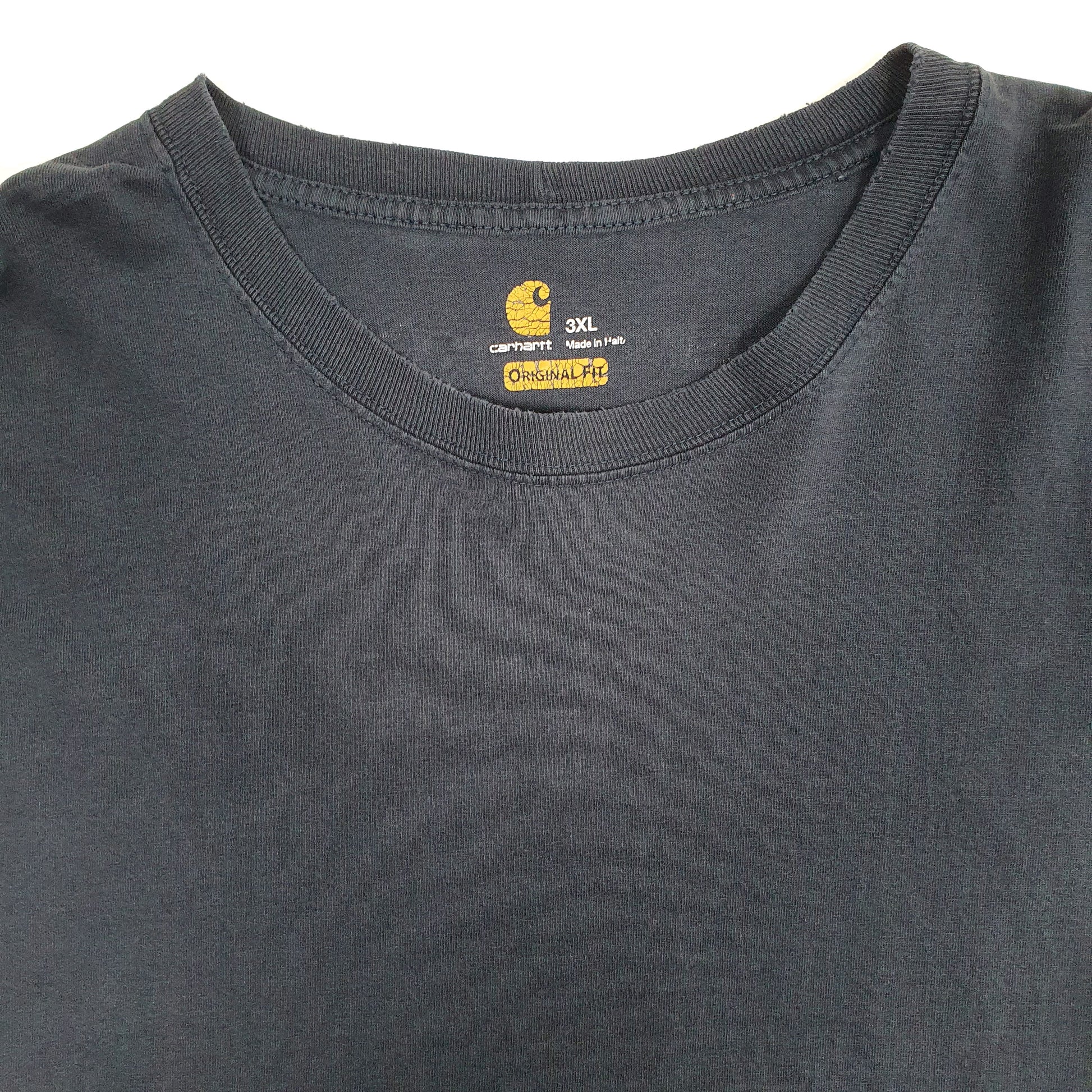 Mens Navy Carhartt  Long Sleeve T Shirt