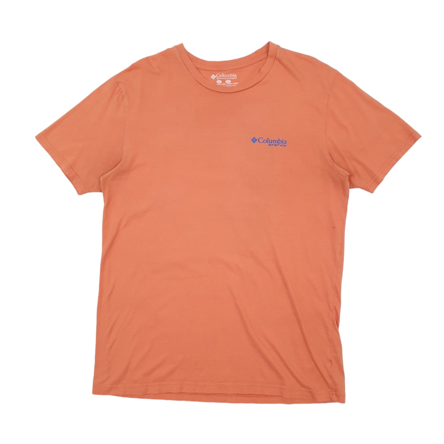 Mens Orange Columbia Sportswear PFG Fishing Short Sleeve T Shirt