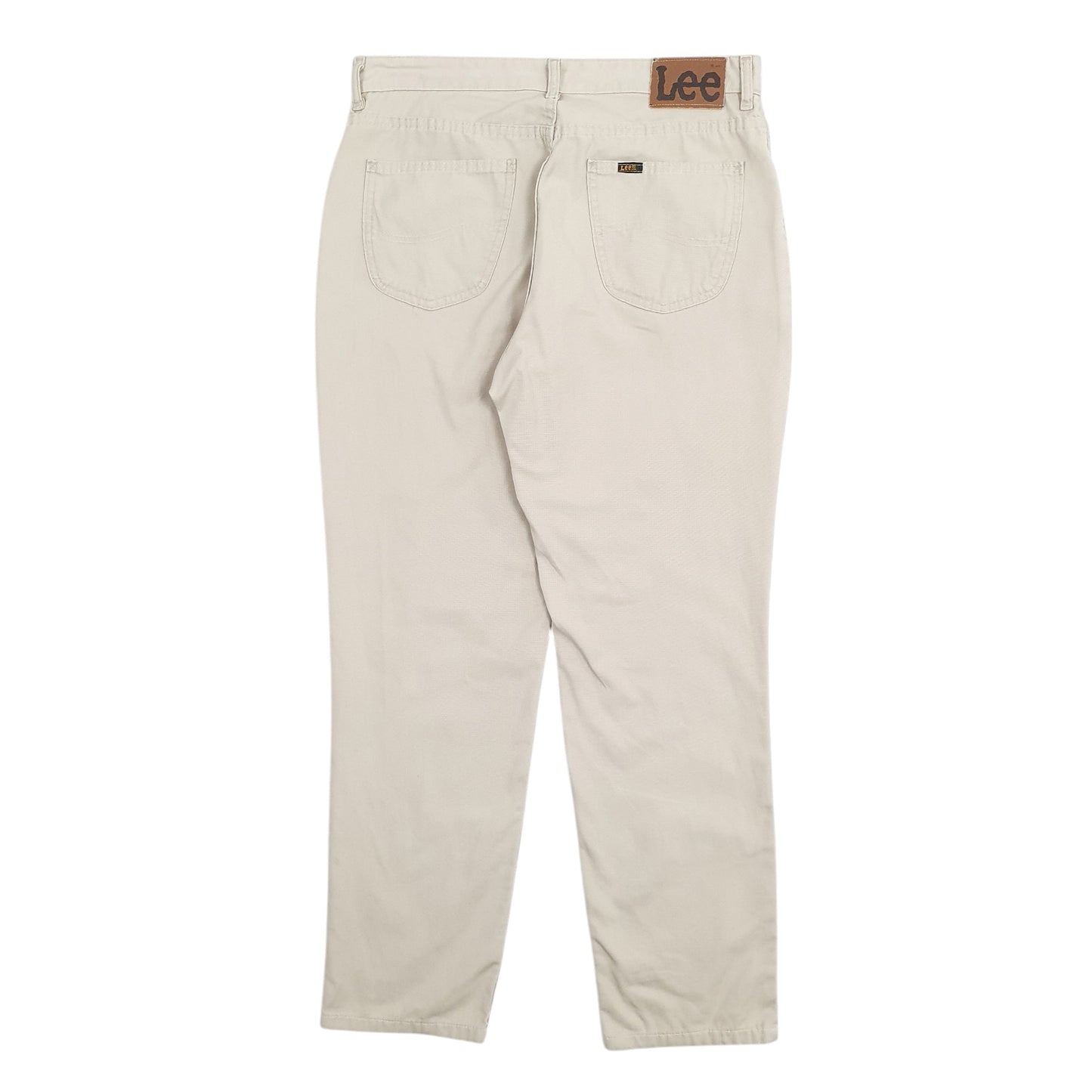 Mens Beige Lee  Chino Trousers