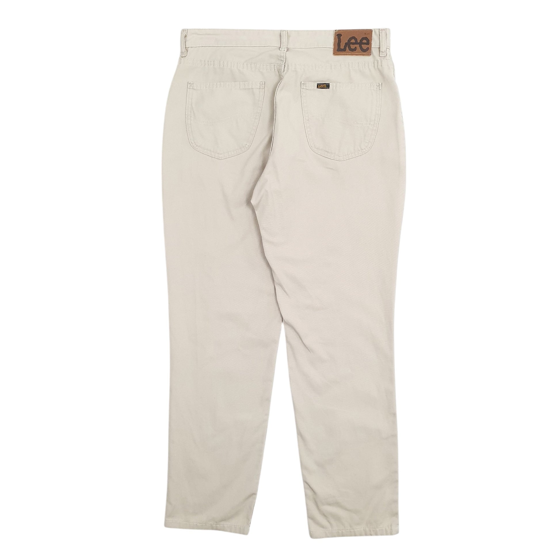 Mens Beige Lee  Chino Trousers