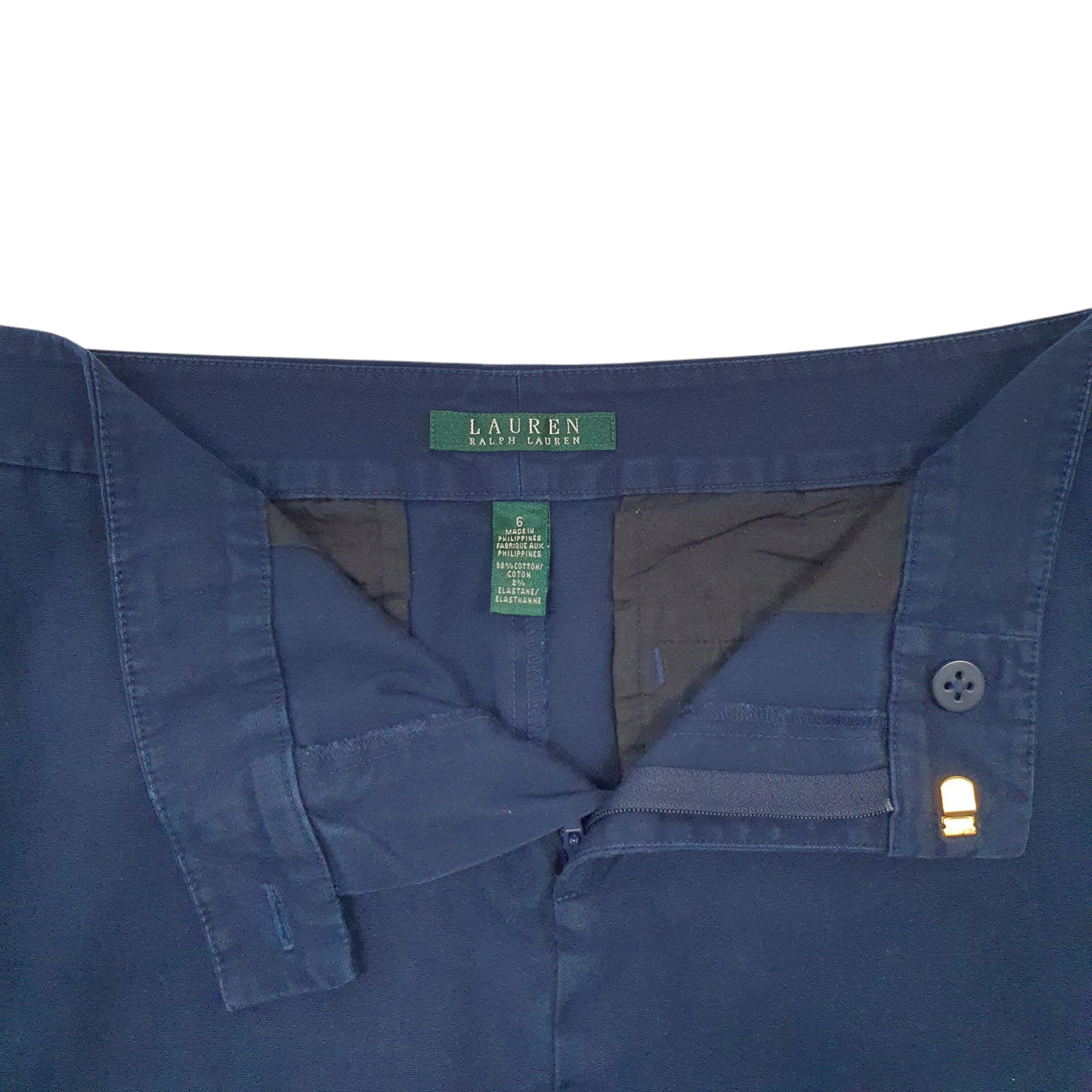 Womens Navy Ralph Lauren  Chino Shorts