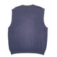 Mens Navy Tommy Hilfiger Knit Crest Cable Vest Jumper